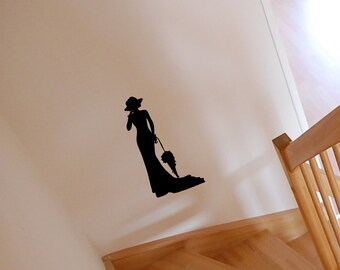 British woman silhouette decal sticker by DecalTheory on Etsy