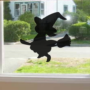 Cute little witch decal sticker | witch sticker | Halloween decal sticker by DecalTheory on Etsy
