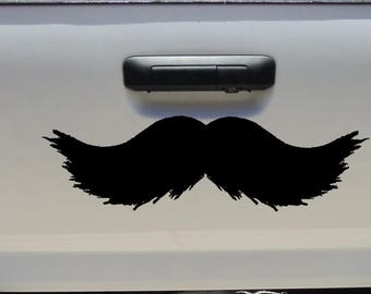 Mustache decal | mustache sticker | static cling decal by DecalTheory on Etsy