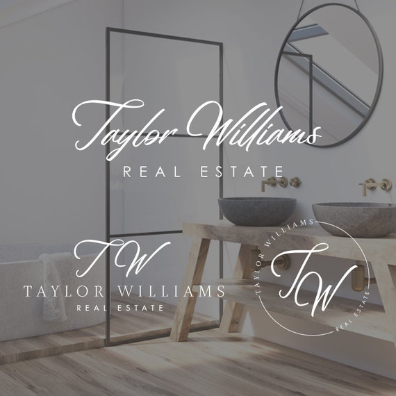 Premade Logo Design, Realty Logo Design, Watermark logo, Designer Realtor Signature Branding Kit, Branding Package, Real estate logo package