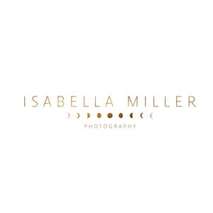 Watermark, Fairytail spiritual  elegant calligraphy logo, Whimsical branding logo, real estate gold logo, photography logo, Moon flower gold