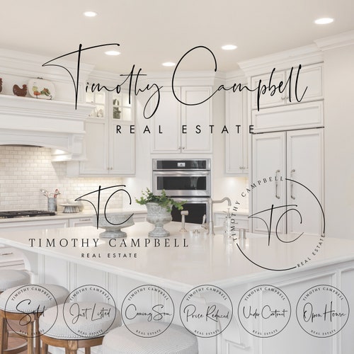 Premade Logo Design, Branding Package Realtor Logo Set, Realty Logo Design, Real Estate Watermark logo, Designer Branding Kit Package