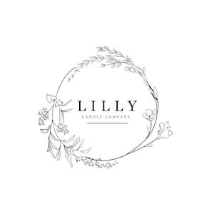 Luxe Faux Flower Circle Logo Design, Luxury Fancy Gold Photography Logo Design, Flowers Gold Calligraphy Fahion Boutique Business Logo