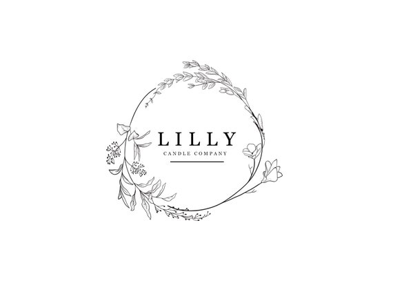 Luxe Faux Flower Circle Logo Design Luxury Fancy Gold Etsy