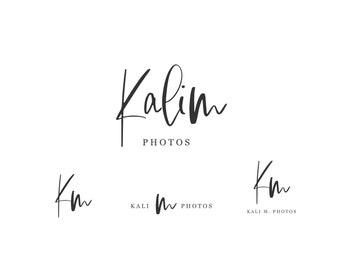 Premade Logos , Calligraphy font , Photography logo, Blog logo, Watermark, brush logo, Logo Design, Stamp, Branding kit, Logo package