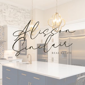 Premade Logo Design, Rose Gold Branding Package Realtor Logo Set, Real Estate Watermark logo, Designer Branding Kit Package