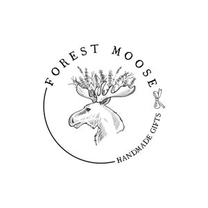 Premade logo, Watermark, Business Rustic Gift Gifts Logo, Vintage Lavender logo, Pine Lavender Moose Deer Wood Forest Photography Logo