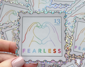Holographic Rainbow Sticker, Waterproof Vinyl Decal, Kindle, Water Bottle