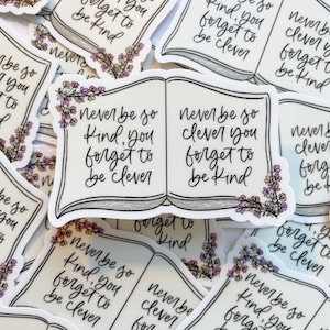 PEGATINA DE LIBRO, Calcomanía para Laptop, Amante de los libros, Calcomanía Stanley, Impermeable, Calcomanía de vinilo para Kindle, Amante de los libros, Calcomanía para botella de agua imagen 2