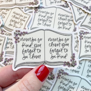 PEGATINA DE LIBRO, Calcomanía para Laptop, Amante de los libros, Calcomanía Stanley, Impermeable, Calcomanía de vinilo para Kindle, Amante de los libros, Calcomanía para botella de agua imagen 1