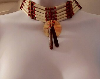 Ras de cou traditionnel amérindien en épingle à cheveux