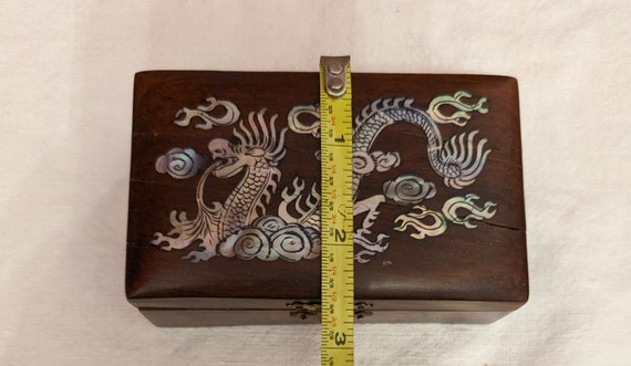 Chinese Dragon Box, Mother of Pearl Box, MOP Inla… - image 8