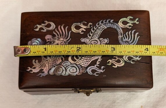 Chinese Dragon Box, Mother of Pearl Box, MOP Inla… - image 7