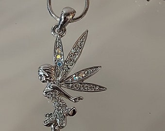 Fairy/Angel Pendant with Swarovski Crystals