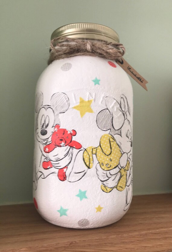 Mickey & Minnie Mouse Storage Jar Etsy