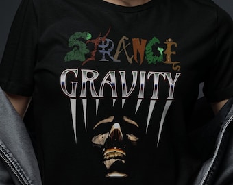 Strange Gravity Skull T-Shirt, Macabre Morbid Art Tee
