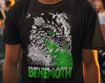 Gojira Behemoth Portrait T-Shirt, Sci-Fi Kaiju Monster Tee
