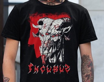 Incubus Demon Graphic T-Shirt, Occult Monster Portrait