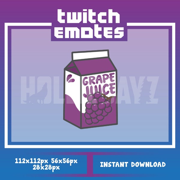 Grape Juice Twitch Emote, fruit Emote, Juice Emotes, Juice box