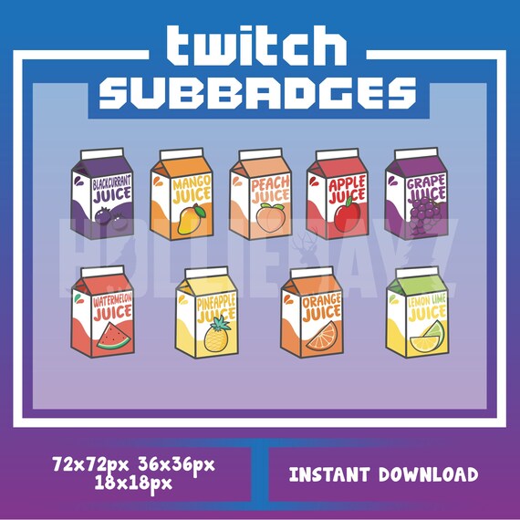 Juice Box Twitch Sub Badges Etsy