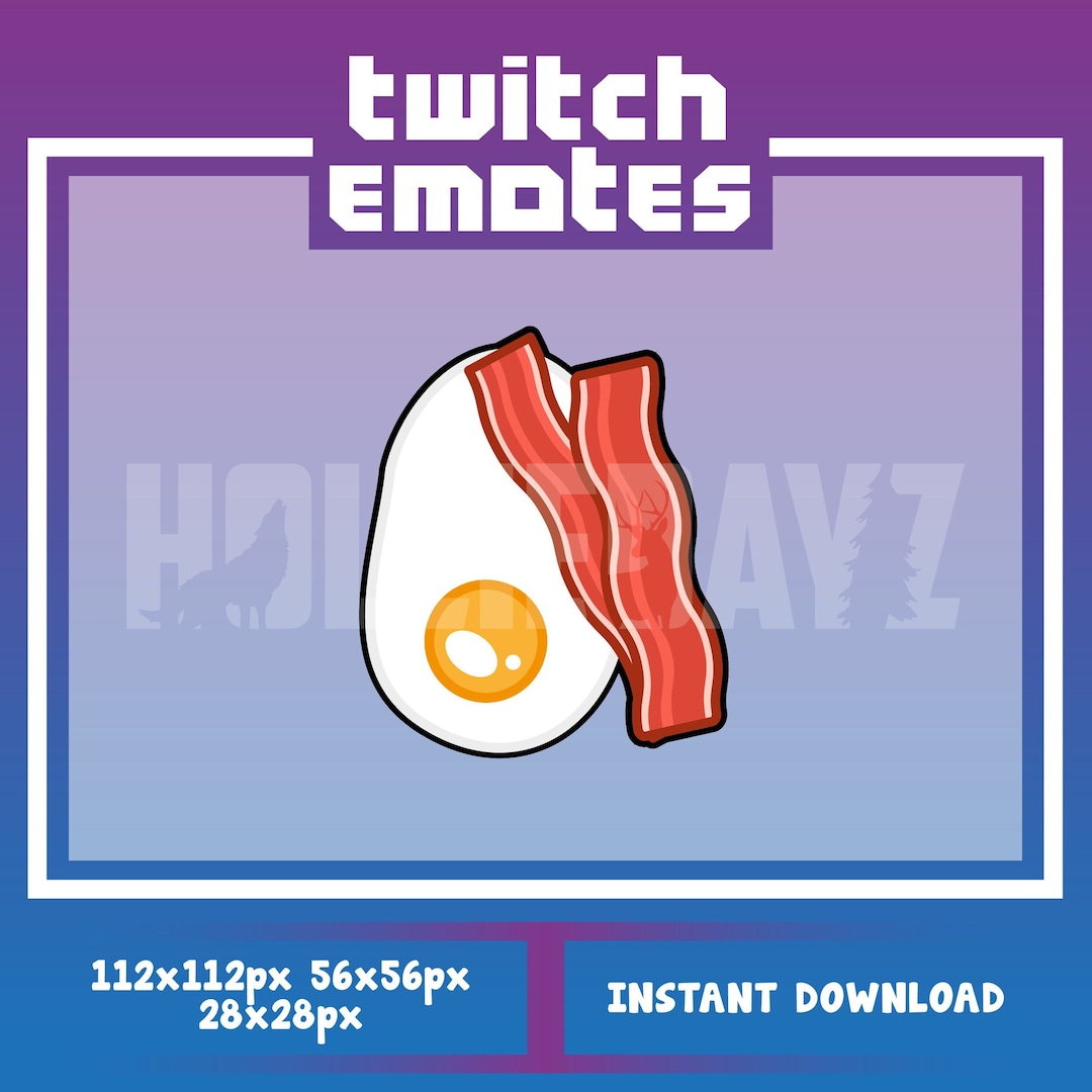 Breakfast Twitch Emote, Eggs and Bacon Twitch Emote, Twitch Emote