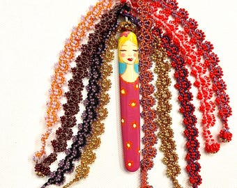 Beaded wreath photo tutorial pattern zoownatas (Dutch)