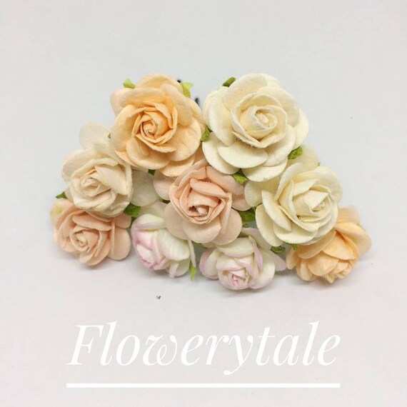 paper flower hair pins