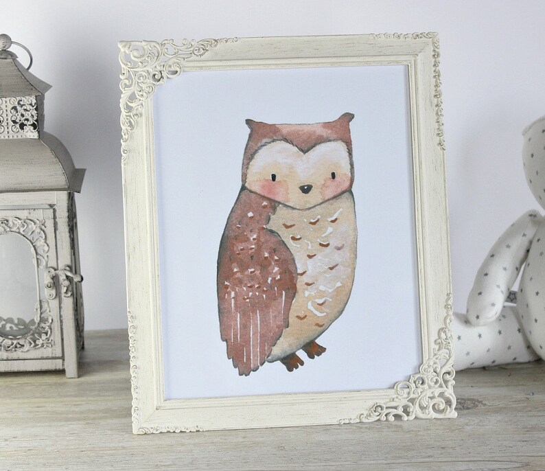 Woodland Nursery Wall Art Owl Print Owl Nursery Decor Owl Printable Woodland Nursery Decor Instant Download Rustic Nursery Decor