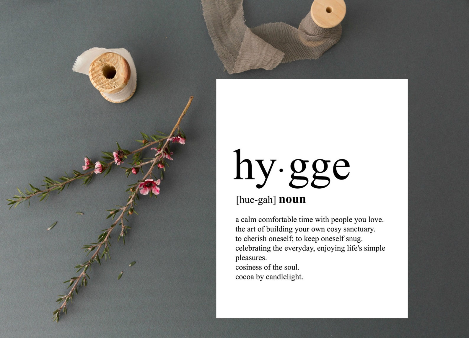 Hygge Print Typography Prints Dictionary Print Definition Etsy