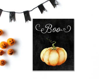 Halloween Boo Sign, Halloween Printable, Halloween Art, Pumpkin print, Halloween Pumpkin Decor, Printable Halloween, Haloween,
