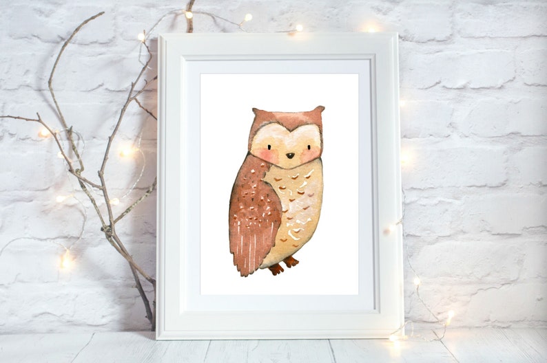 Woodland Nursery Wall Art Owl Print Owl Nursery Decor Owl Printable Woodland Nursery Decor Instant Download Rustic Nursery Decor