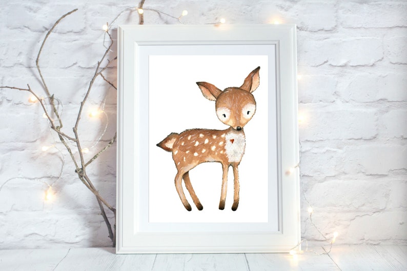 Woodland Nursery Decor Deer Printable Deer Nursery Decor Etsy