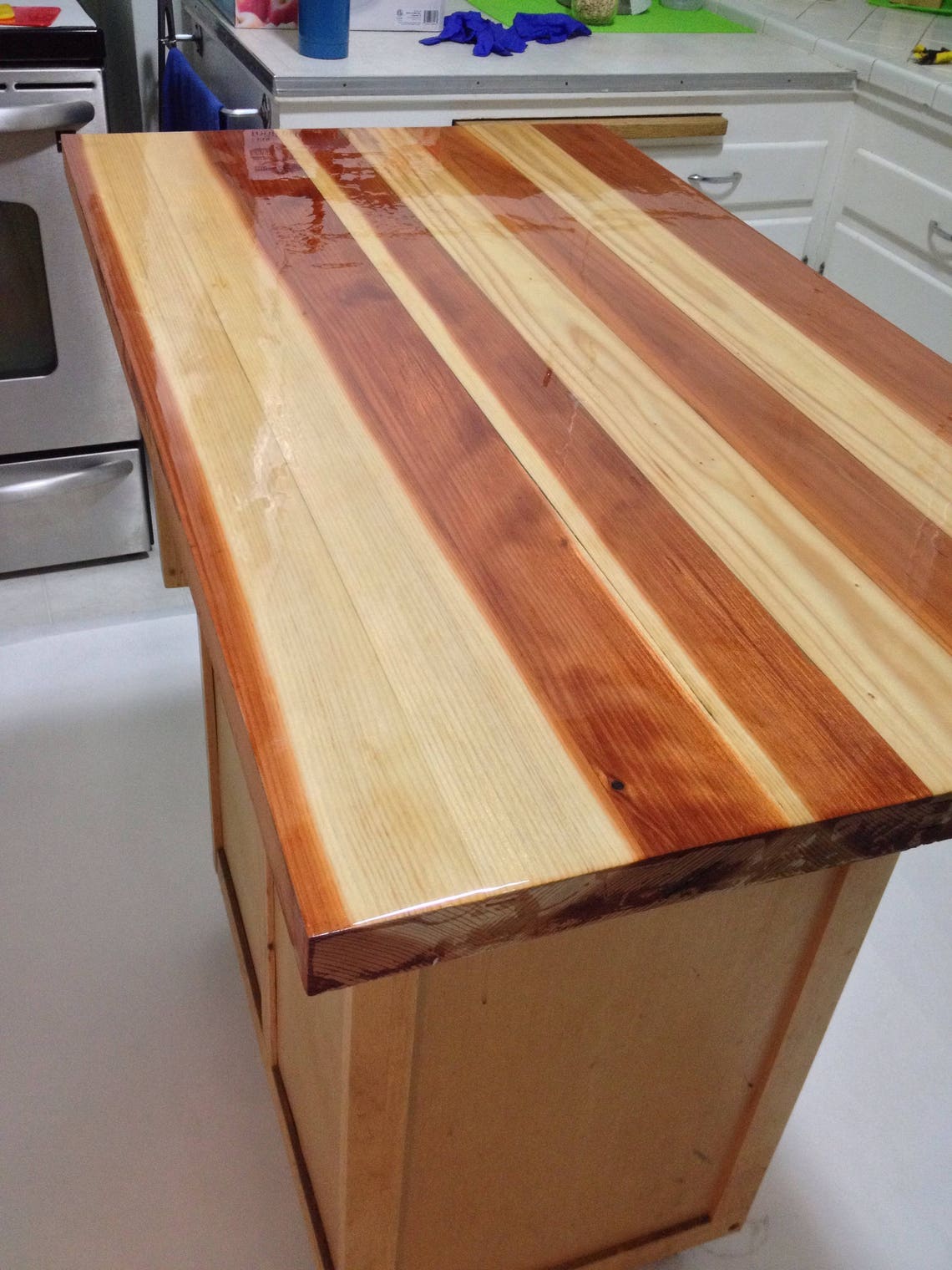 Farmhouse wood table top Butcher block workbench top or | Etsy