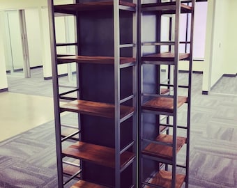 Custom built Industrial Style Bookshelves