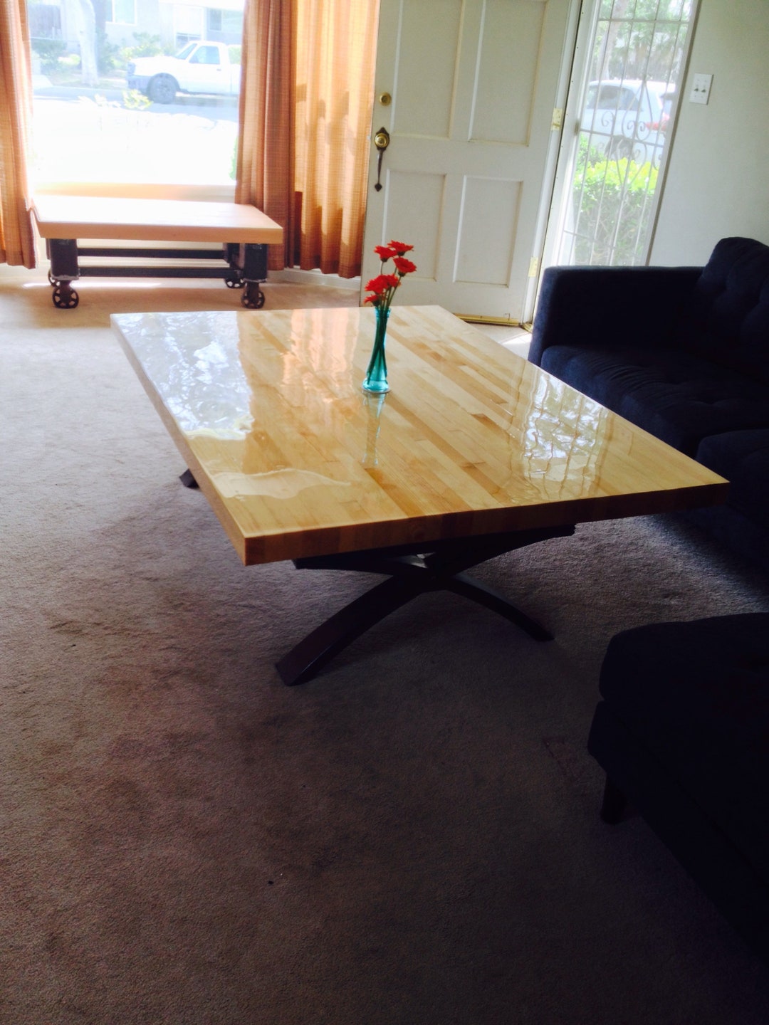 Farmhouse Wood Table Top, Butcher Block Workbench Top or Kitchen Island