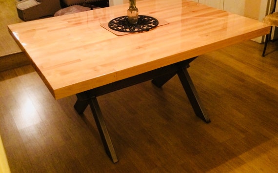 Farmhouse Wood Table Top Butcher Block Workbench Top Or Etsy
