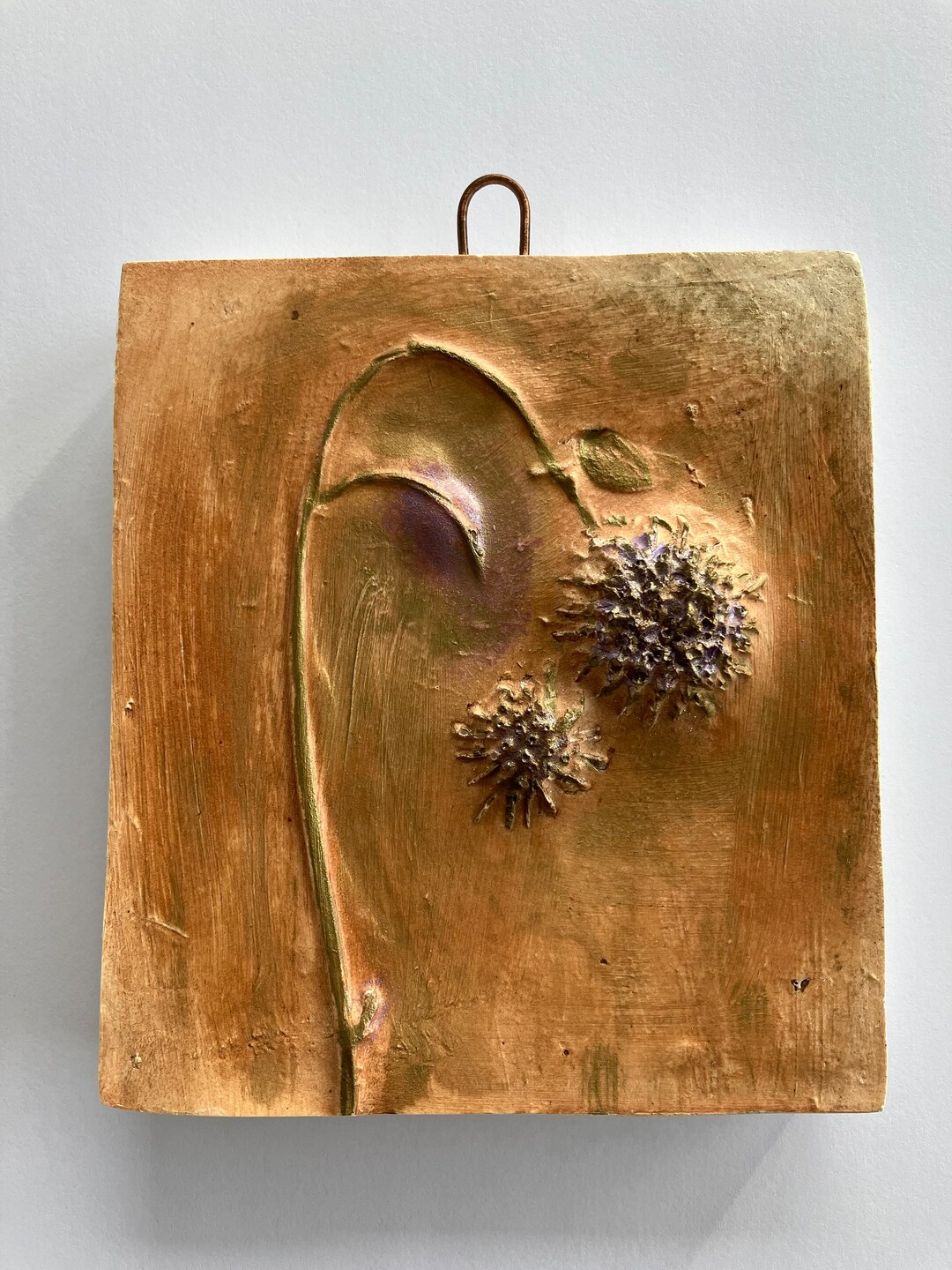 French Style Handmade Botanical Plaster of Paris Wall Hanging Etsy