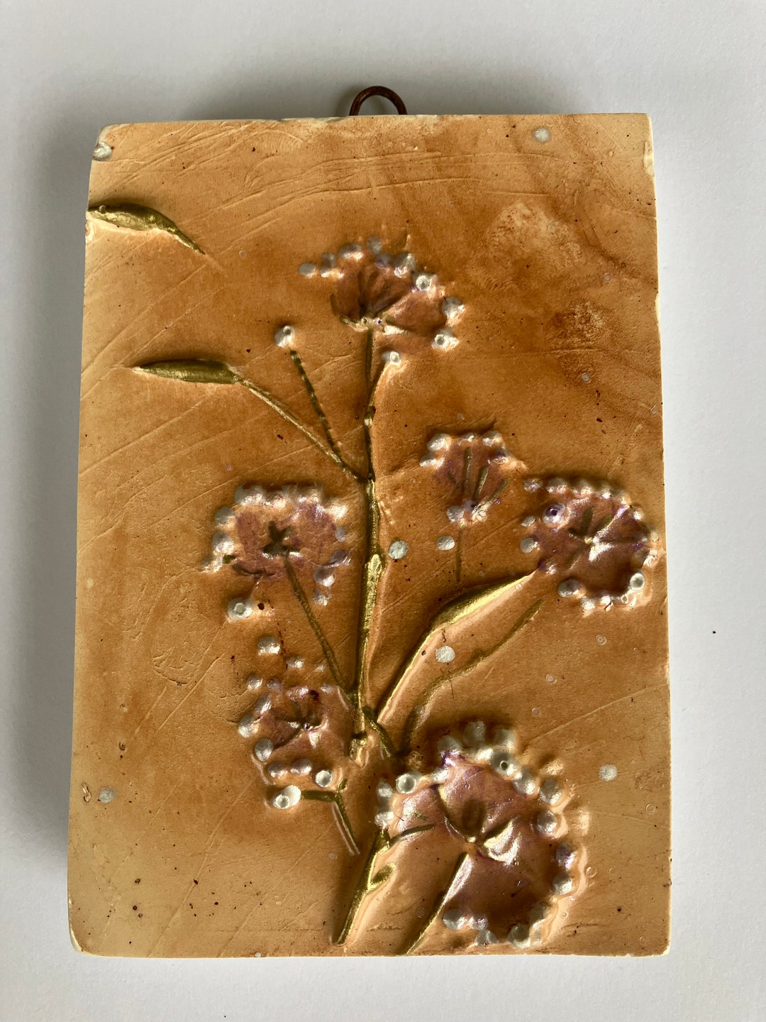 French Style Handmade Botanical Plaster of Paris Wall Hanging Etsy