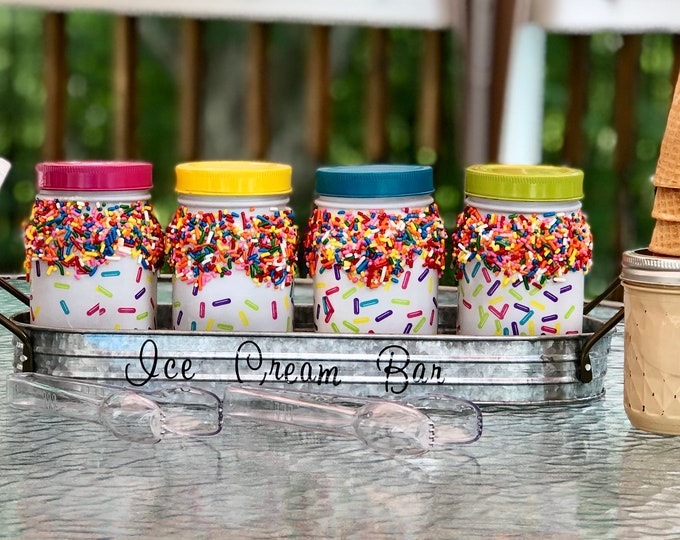 Ice Cream Bar Jars, Candy Bar Jars, Lighted Jars, Candy Bar Jar Set