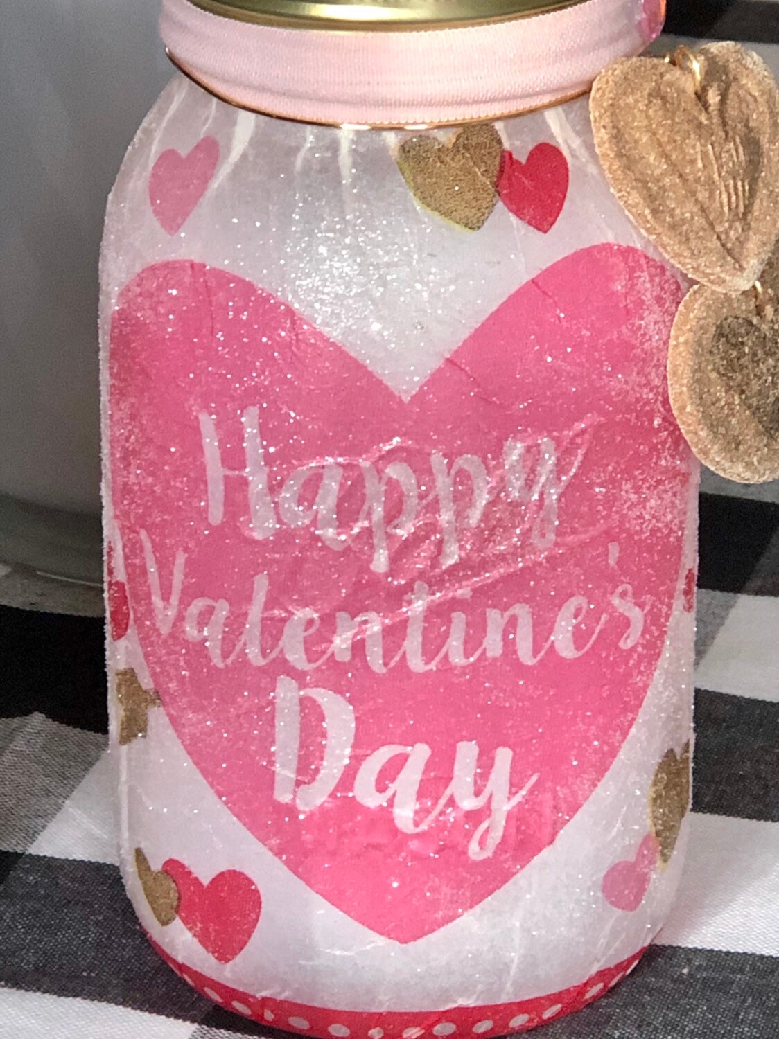 Sugar and spice lighted jar, lighted jars, lighted bottles, valentines