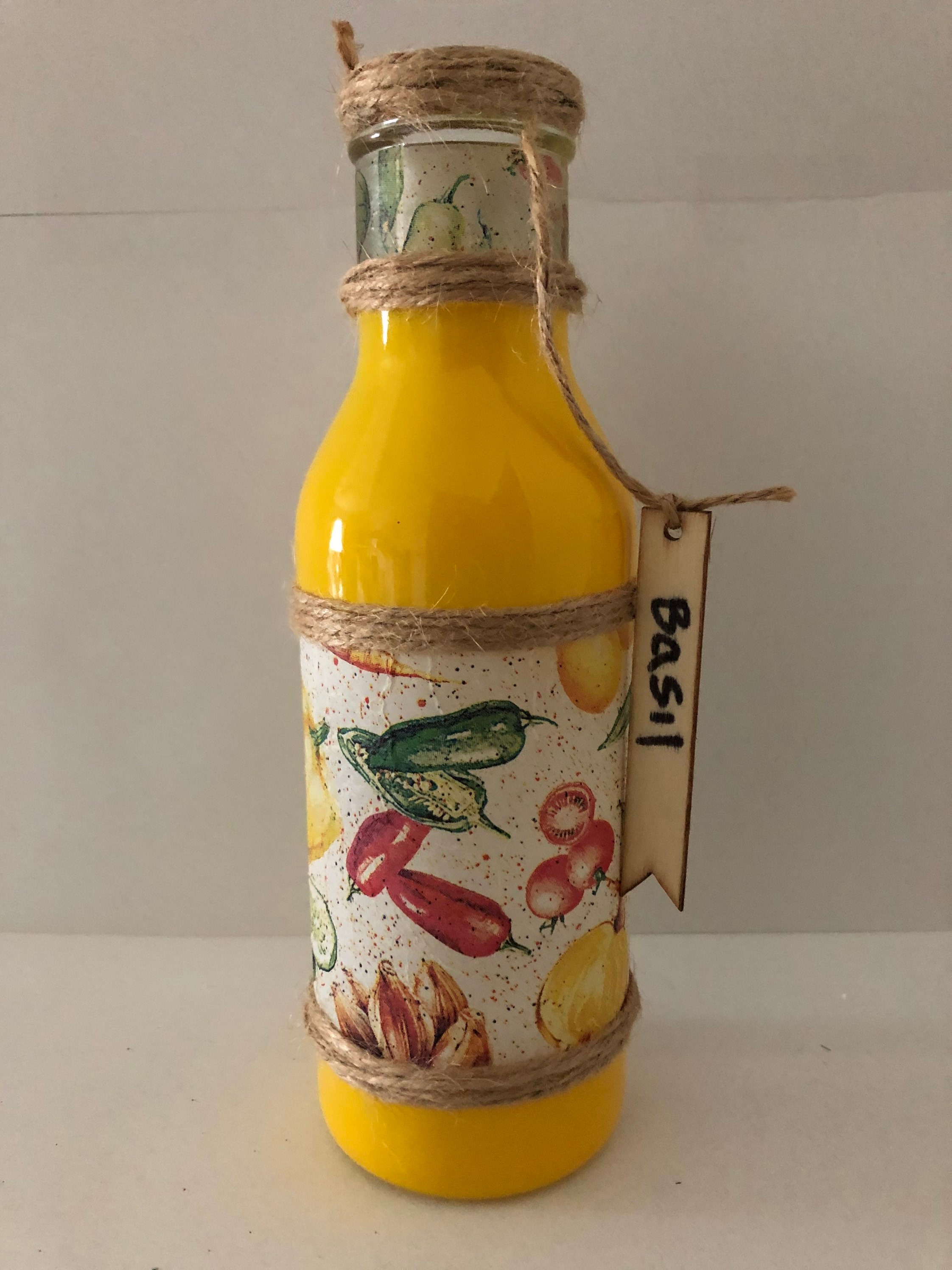 Vegetable decor jar, herb bottle, vegetable decor, lighted