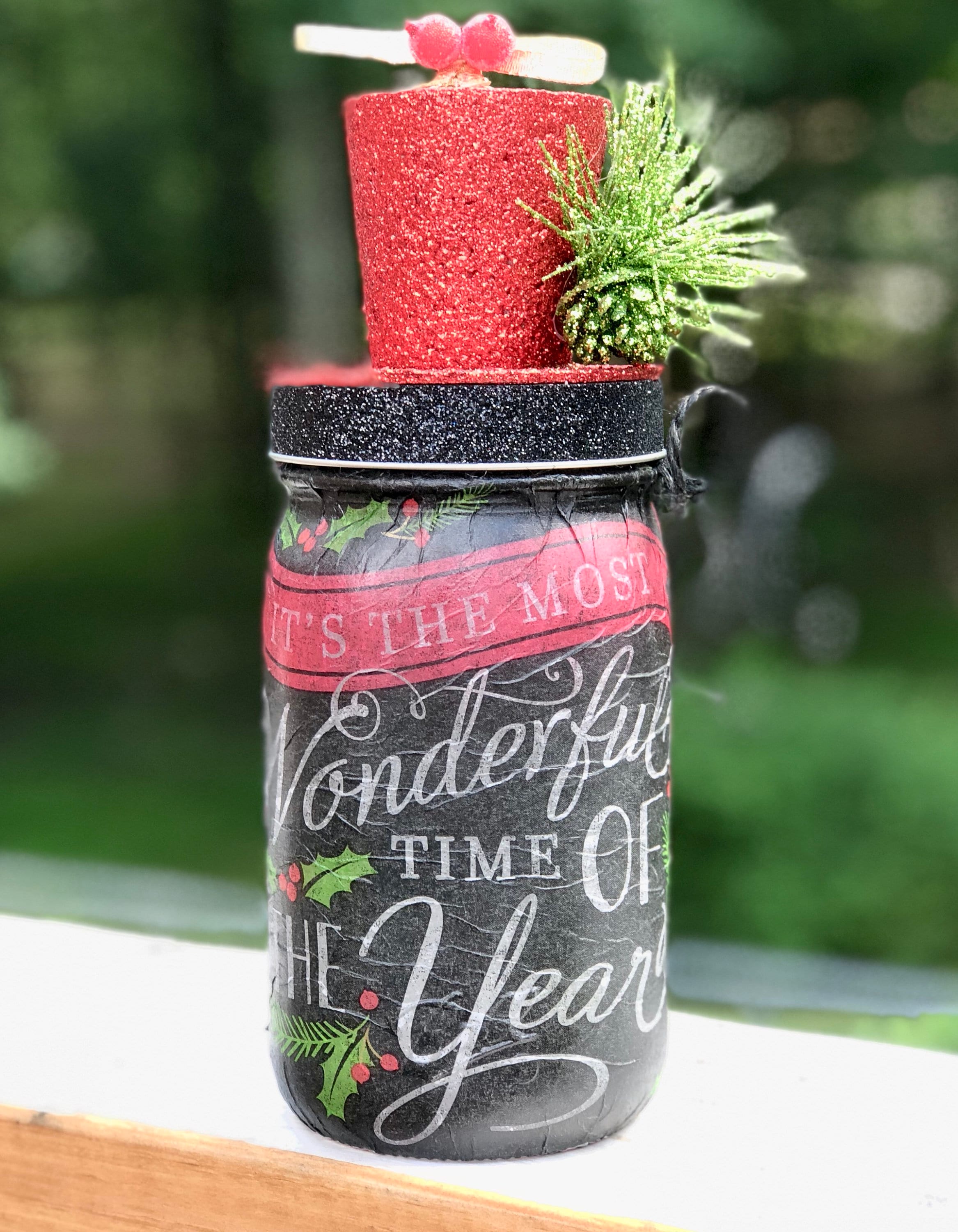 Christmas mason jar, lighted jars, lighted bottles, Christmas jars