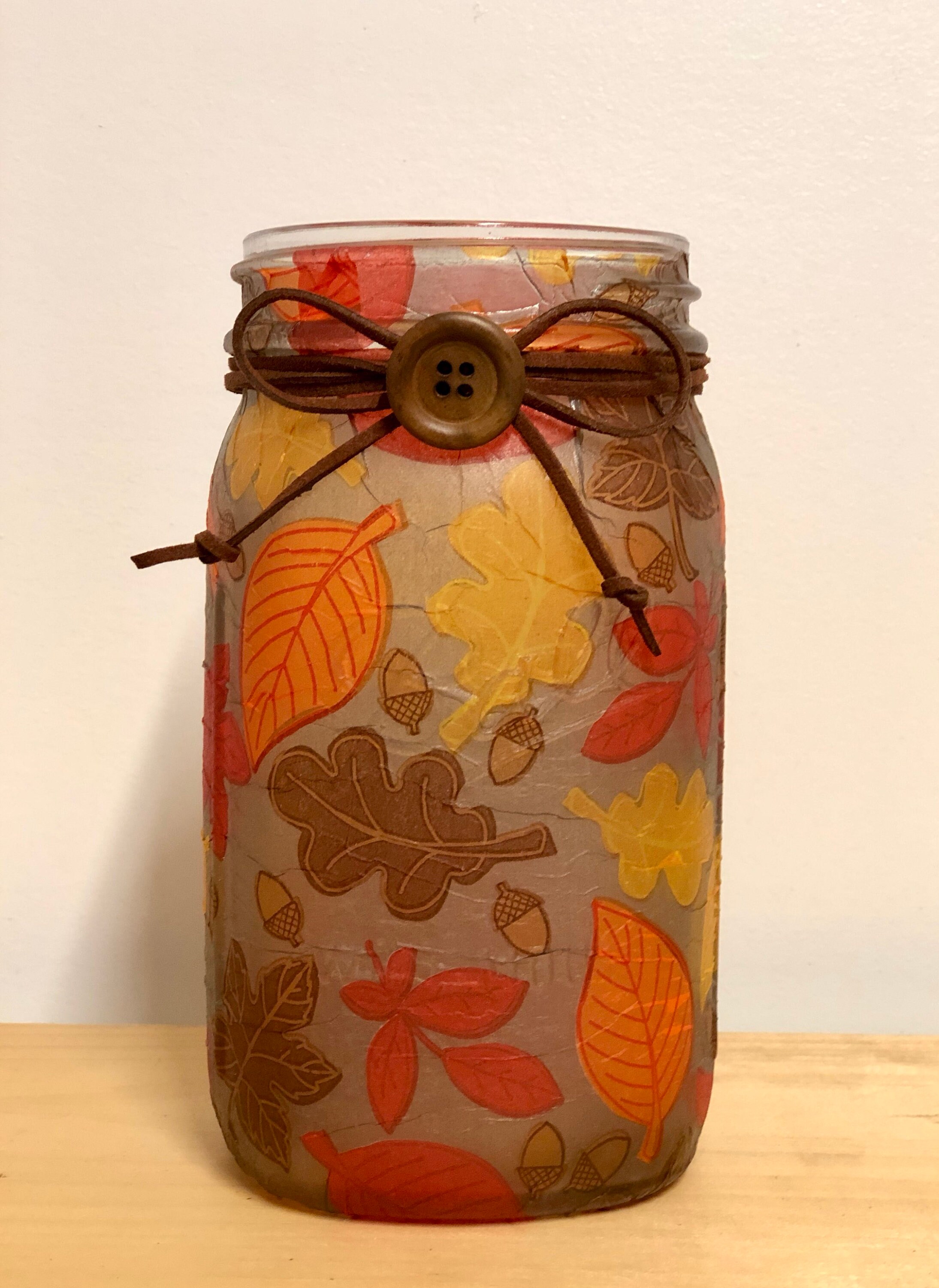 Just leaves lighted jar, lighted jars, lighted bottles, jar lights