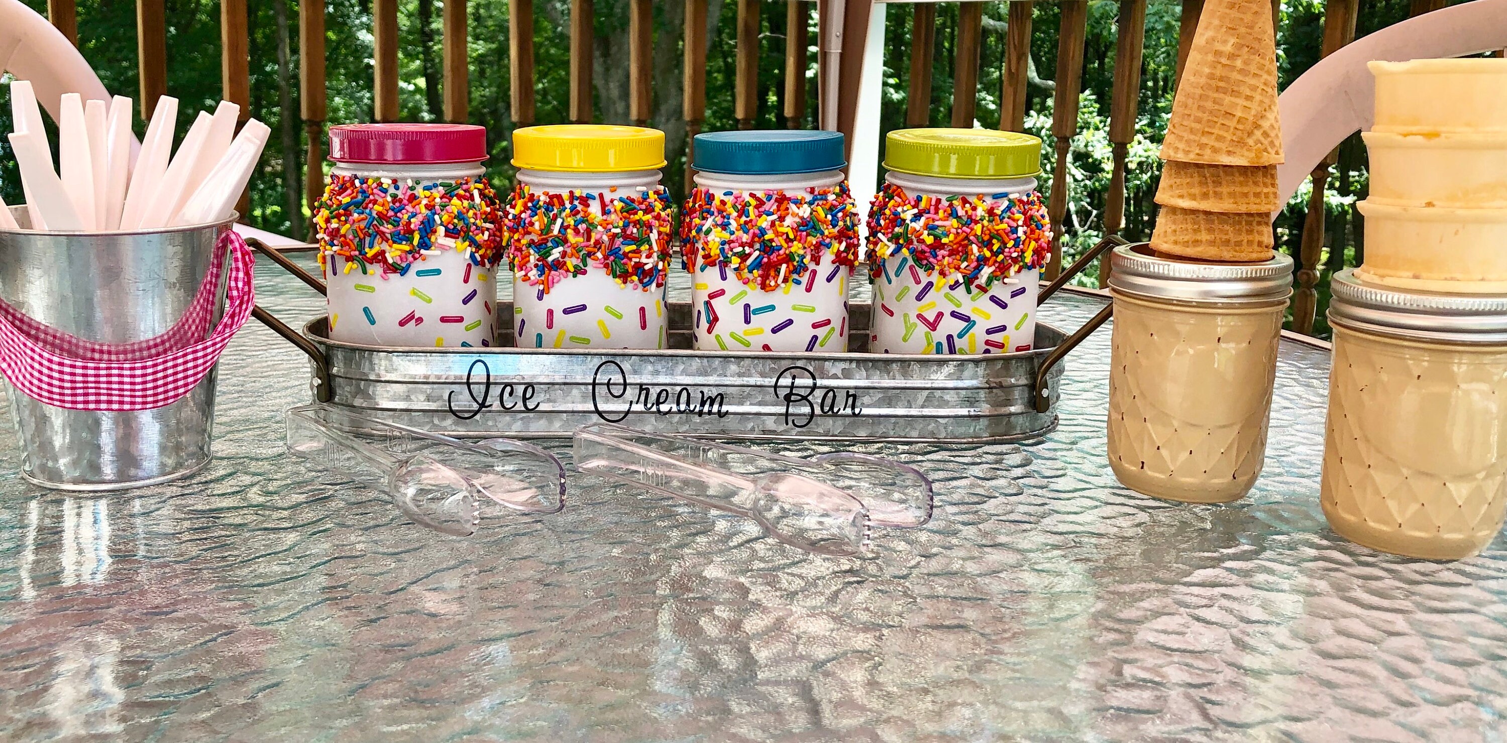 Ice cream bar jars, candy bar jars, lighted jars, candy bar jar set