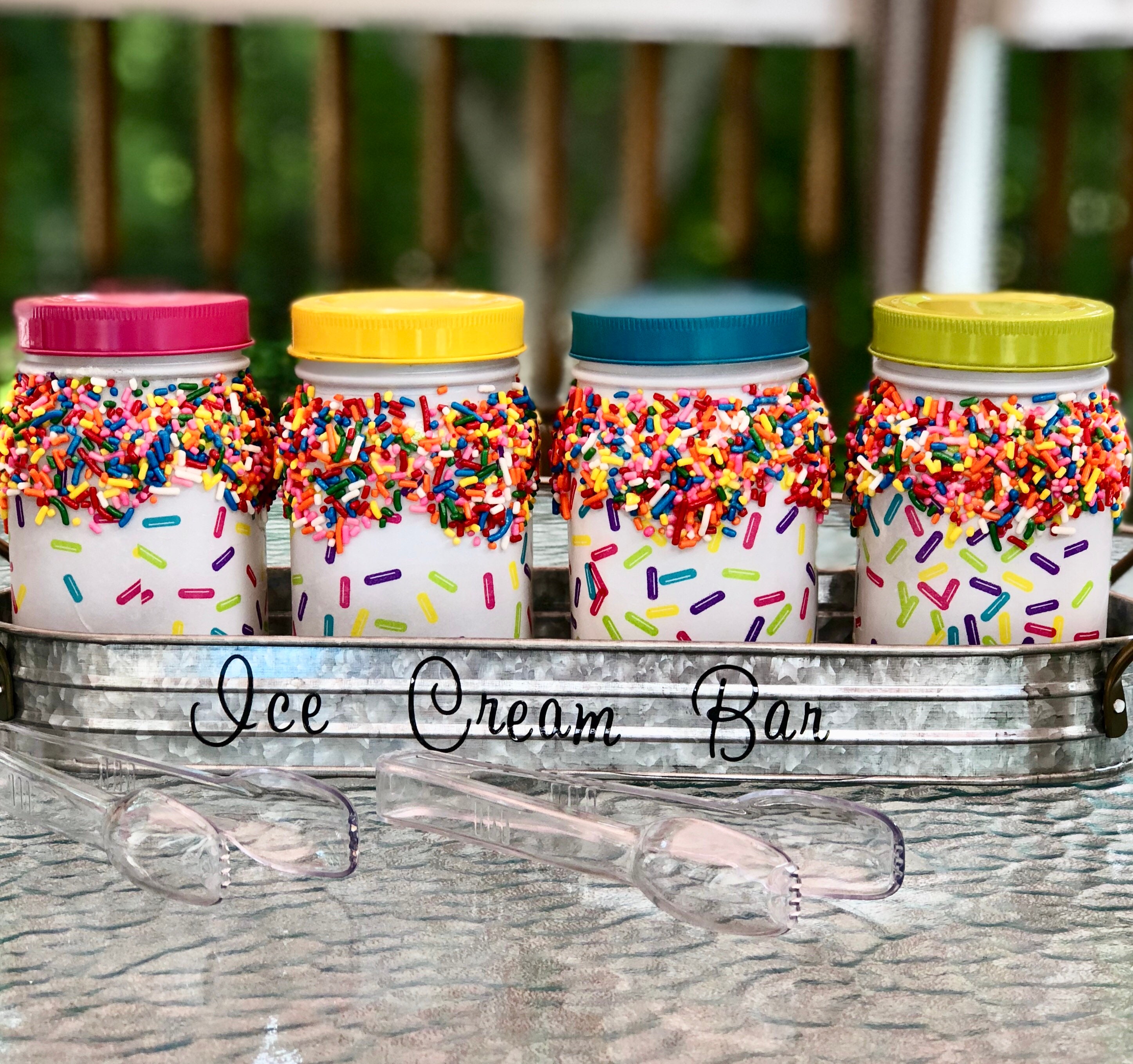 Ice cream bar jars, candy bar jars, lighted jars, candy bar jar set