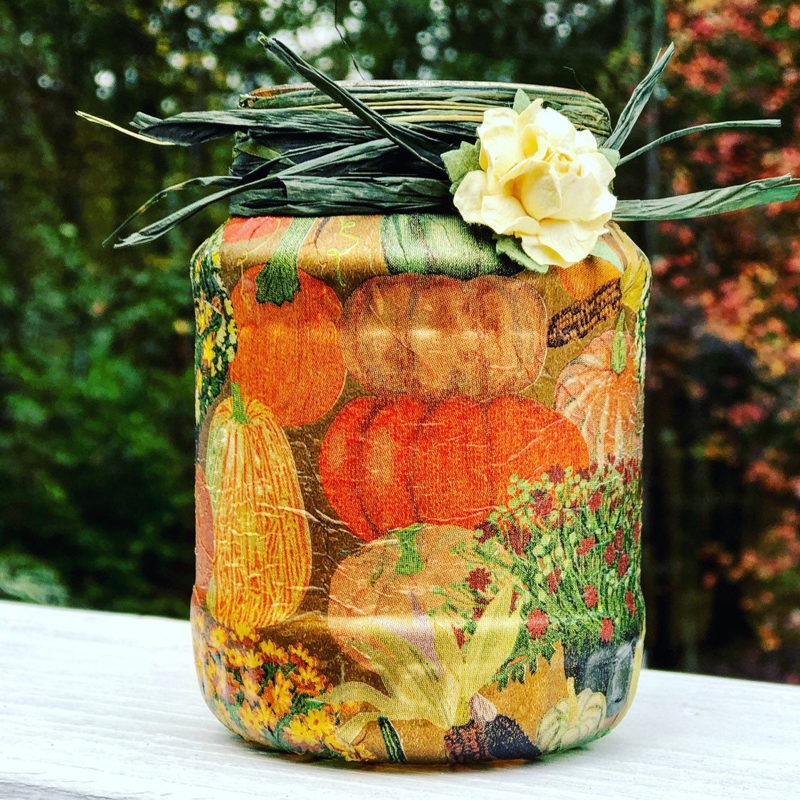 Pumpkin patch lighted jar, lighted jars, lighted bottles, jar lights