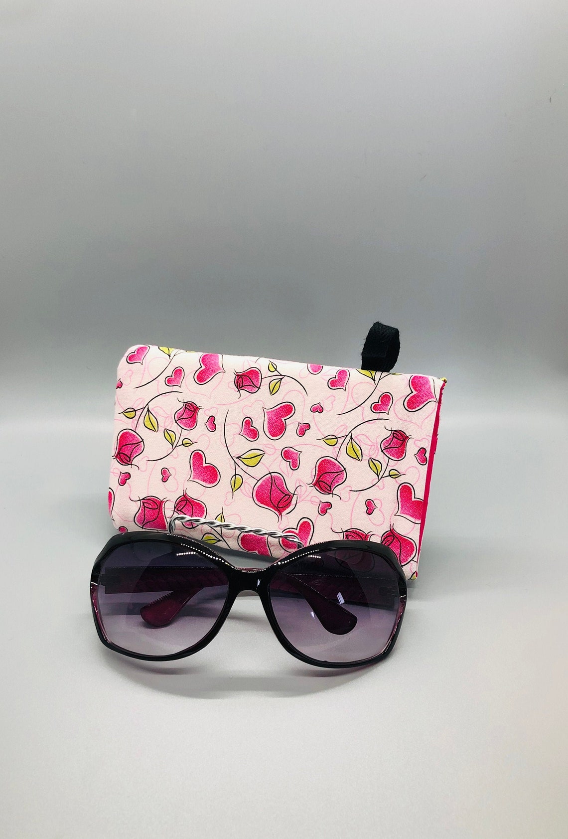 Pink Roses Sunglasses Case Roses Glasses Case Sunglasses Etsy