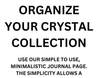 Crystal Journal, Crystal Collection, Organize Crystals, Organize Crystal Collection, Crystal Journal Printable, Printable