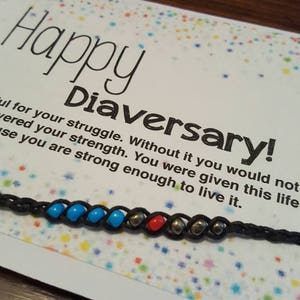 Diaversary bracelet, type 1 diabetes, celebrate, happy diaversary image 3
