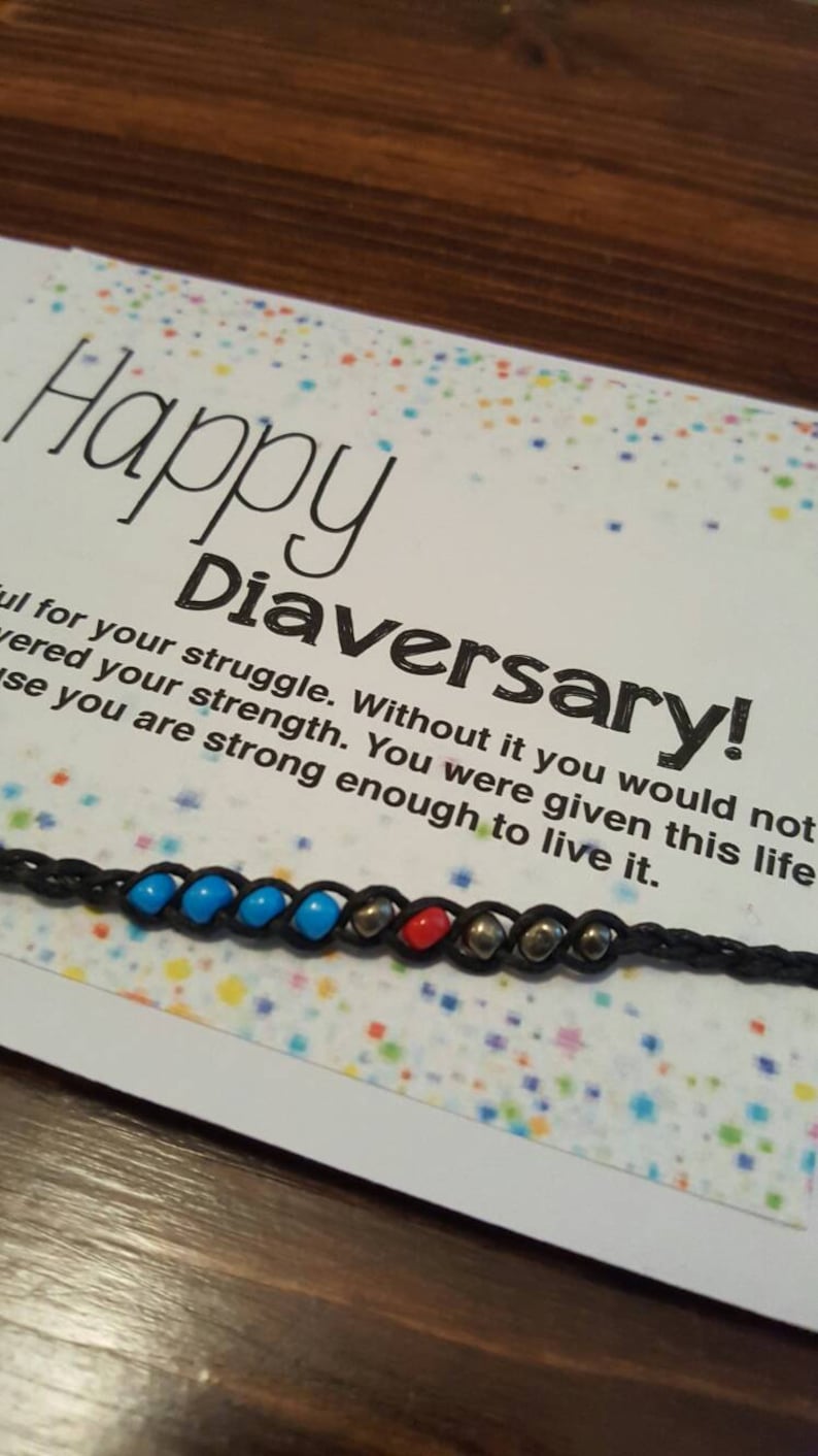 Diaversary bracelet, type 1 diabetes, celebrate, happy diaversary image 3